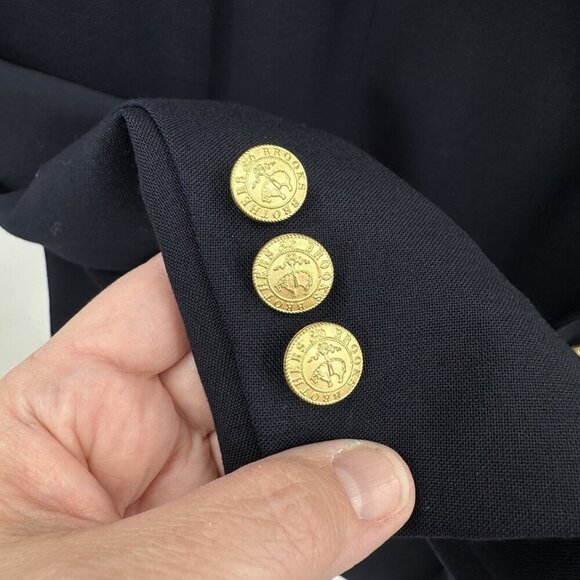 BROOKS BROTHERS 346 jacket blazer sport coat worsted wool gold buttons 46R - Picture 5 of 9